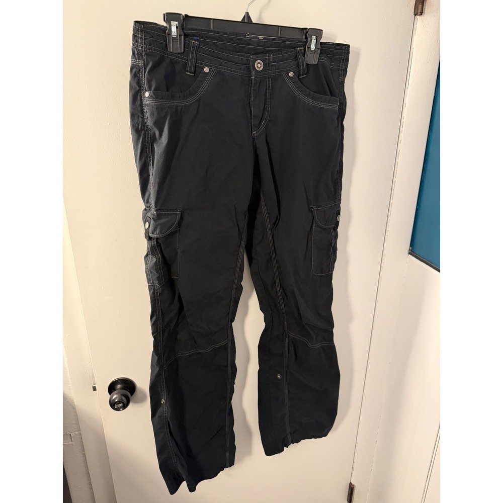 Kuhl Splash Roll Up Pants Womens 8 Regular Black Hiking Cargo Outdoor
